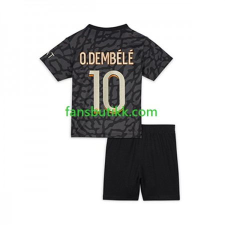 Fotballdrakt Paris Saint-Germain PSG O.Dembele 10 Barn Tredjetrøye 2023-2024 Kortermet